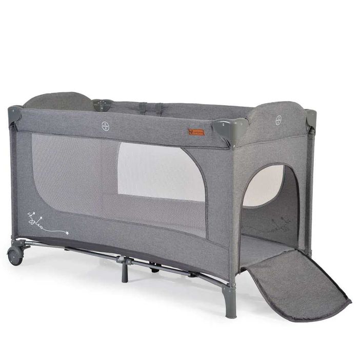 Сгъваема кошара за бебе (за сън и за игра) Cangaroo, сива + Матрак
