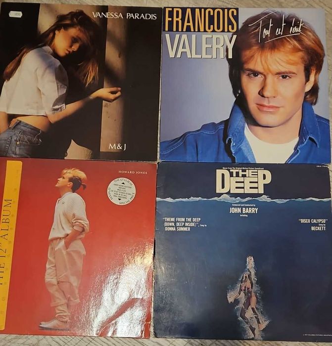 Cutie discuri vinil - mystery box - peste 70 discuri