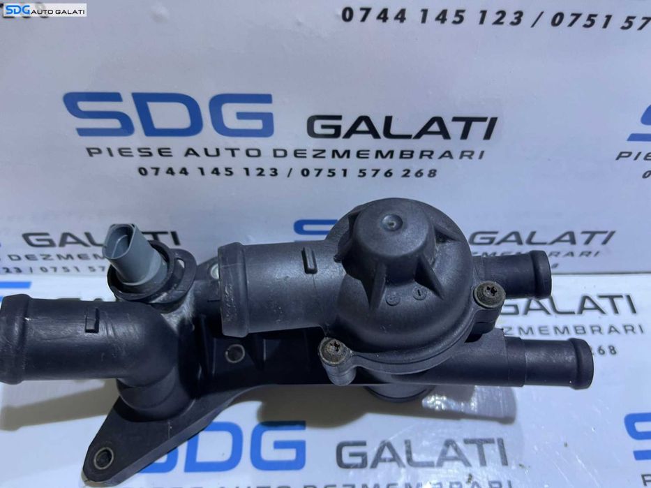 Corp Carcasa Termostat cu Senzor Temperatura Apa Skoda Fabia 2 1.2 BBM BZG CEVA CHFA CGPA CGPB CHTA CJLA 2007 - 2015 Cod 03C121111B[S0334]