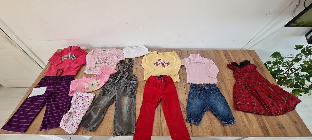 Лот момиче 12-18  месеца , размер 80-86 см 21 броя