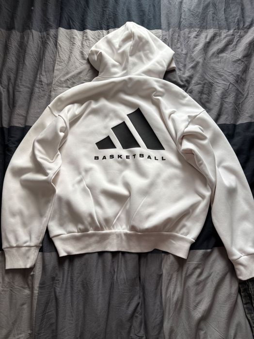 Hanorac alb Adidas