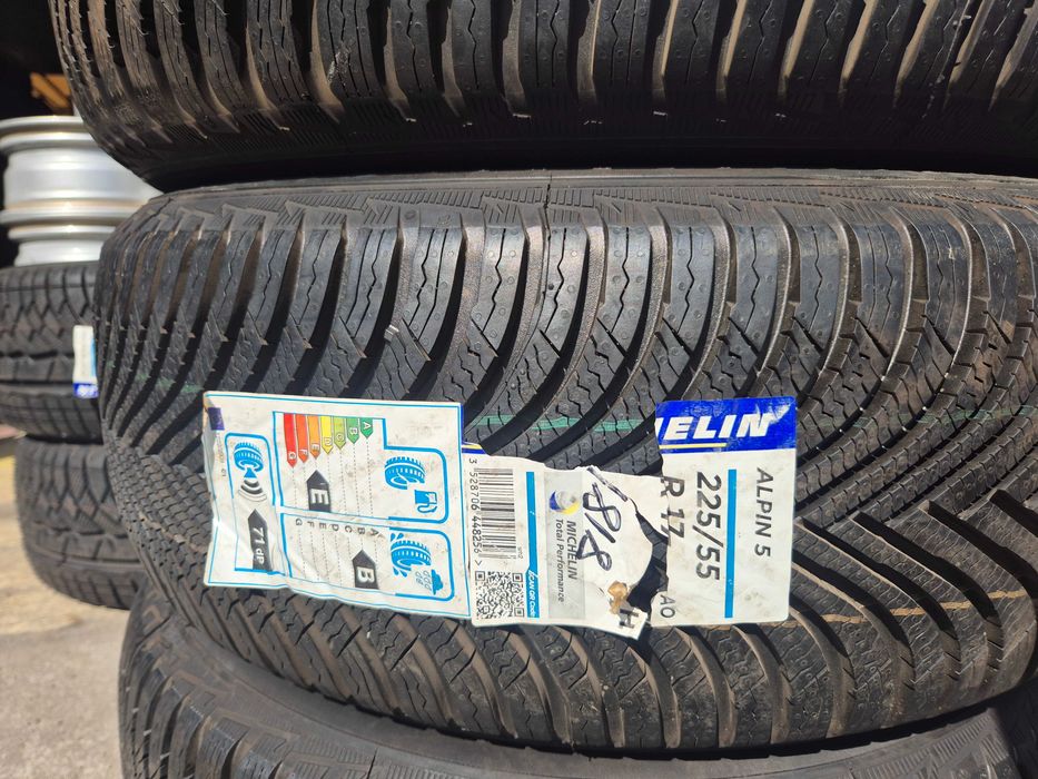 4 Anvelope M+S IARNA - 225/55/17 - Michelin Alpin 5 - OEM AUDI - NOI - DOT 2018 !