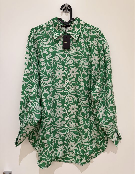 Cămașă satinată cu imprimeu, Maje