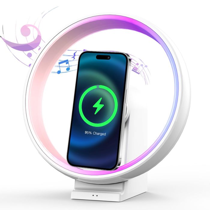 Прикроватные часы / часы с беспроводной зарядкой /Доставка 24/7