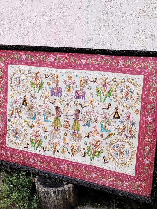 Огромна антикварна бродерия, ръчна изработка