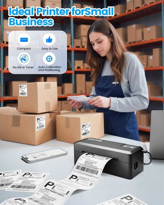 Bluetooth термопринтер за етикети