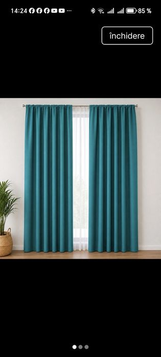 Set 2 draperii Deconovo turquaz noi