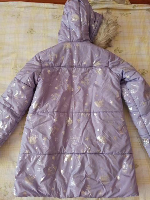 Топла зимна детска шуба с шапка