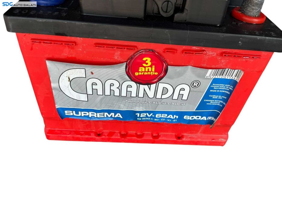 Baterie Acumulator Auto 62AH 600A Caranda Suprema Volkswagen Audi Seat Skoda Ford Opel Toyota BMW Mercedes Renault Peugeot Dacia [B4494]
