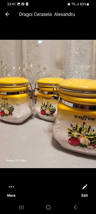 Set complect recipiente ceramica de bucătărie