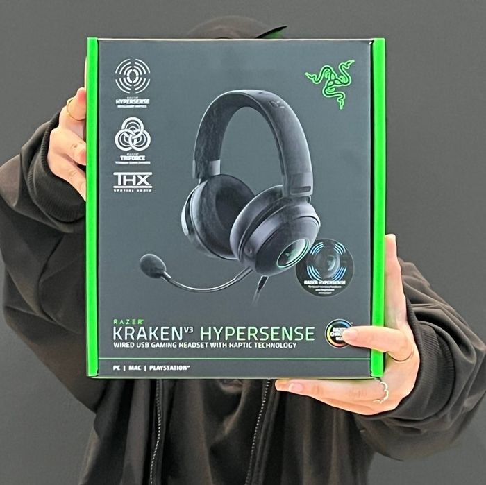 Razer kraken v3 hypersense Вибрация Проводные Наушники RGB