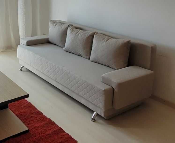 Canapea extensibila 3 locuri Karla, cu lada, bej,