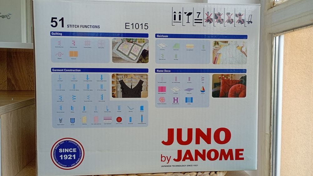 Шевна машина JANOME JUNO E1015 в гаранция