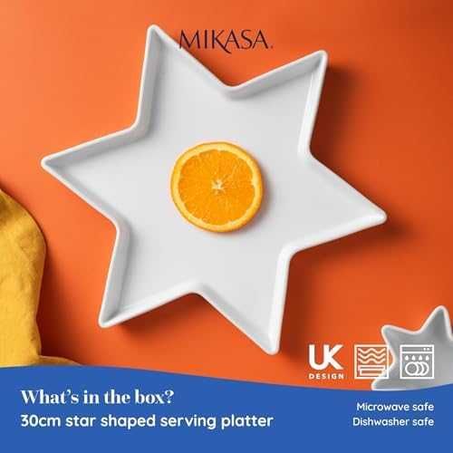 Нова Mikasa порцеланова звезда чиния 30см за предястия десерти кухня