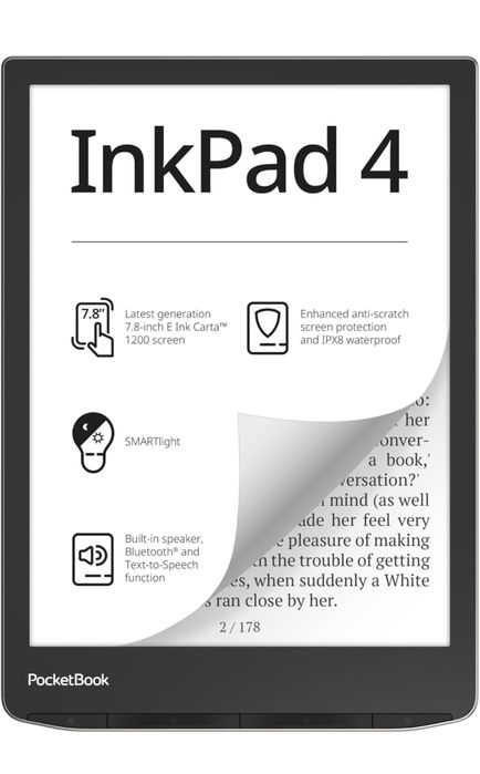 Электронная книга PocketBook InkPad 4 Экран  дюйм  7.8 E ink