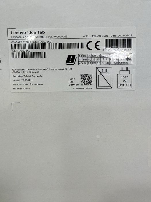 Lenovo Idea Tab whit Pen TB336FU 8/256gb sigilata !