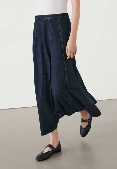 Дънкова макси пола Massimo Dutti р-р L/40