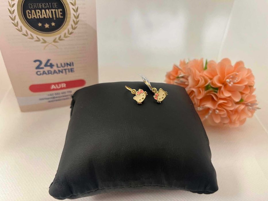 Cercei Aur 14k 1.52g (AG16 Moldova b32873)-Garantie 2 ani!