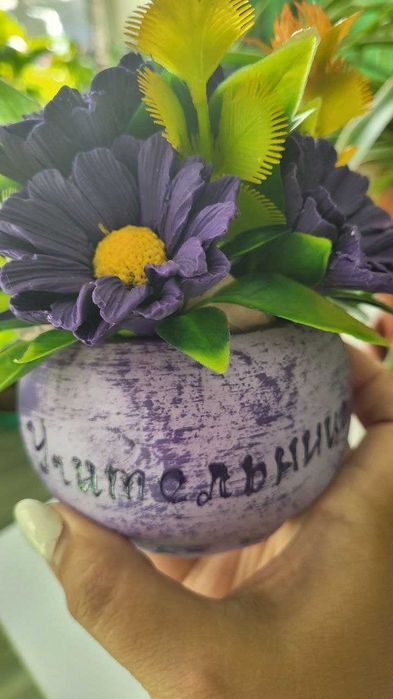 Цветы-экспозиция из мыла