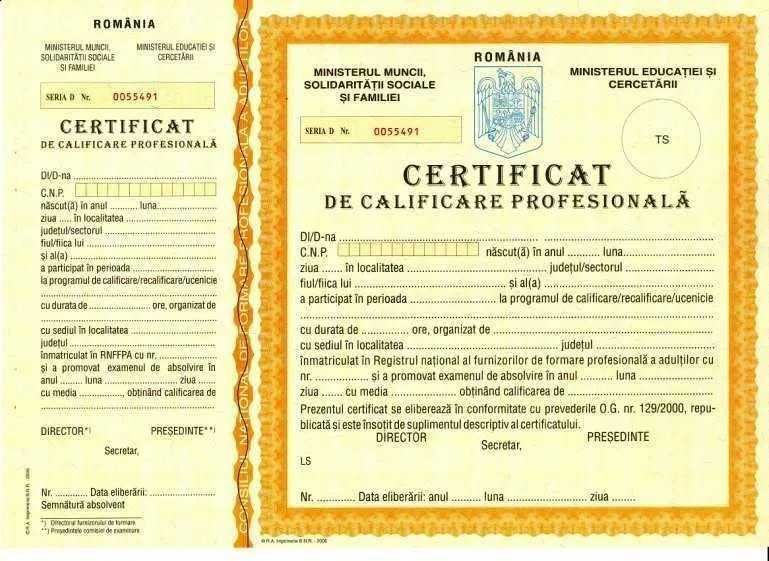 Cursuri de calificare pe meserii