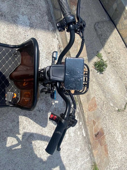 Електрическа Двуместна Триколка CARGO LUX 1500W - BROWN MATTE