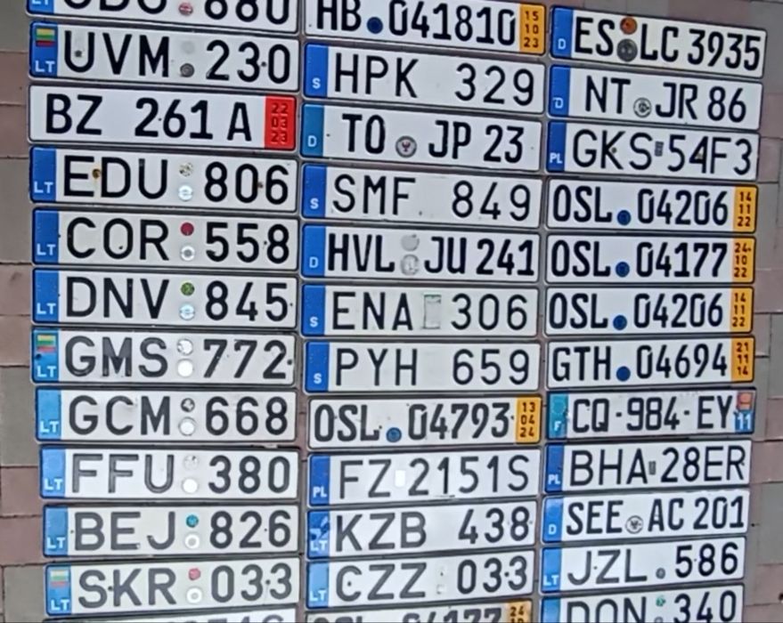 Номера КУ ПЛЮ автомобильные разных стран