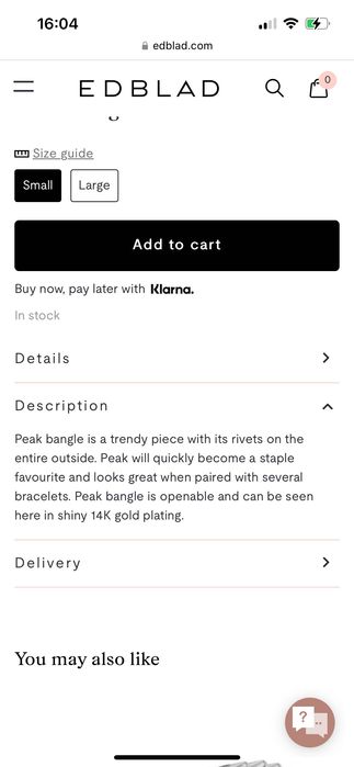 Brățară uk Ebdlad aurie