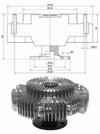Вискомуфта  Toyota Land cruiser