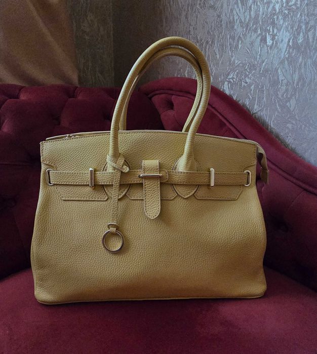 Италианска чанта Ръчно изработена Естествена кожа. Tuscany leather.