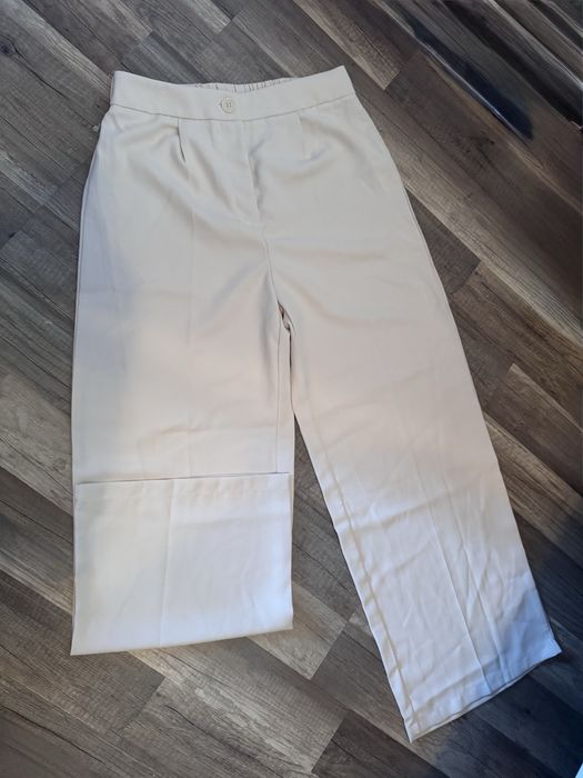Pantaloni de birou, superbi, eleganți, largi, bej, Petite M