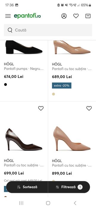 Pantofi bijuterie Hogl piele lacuita