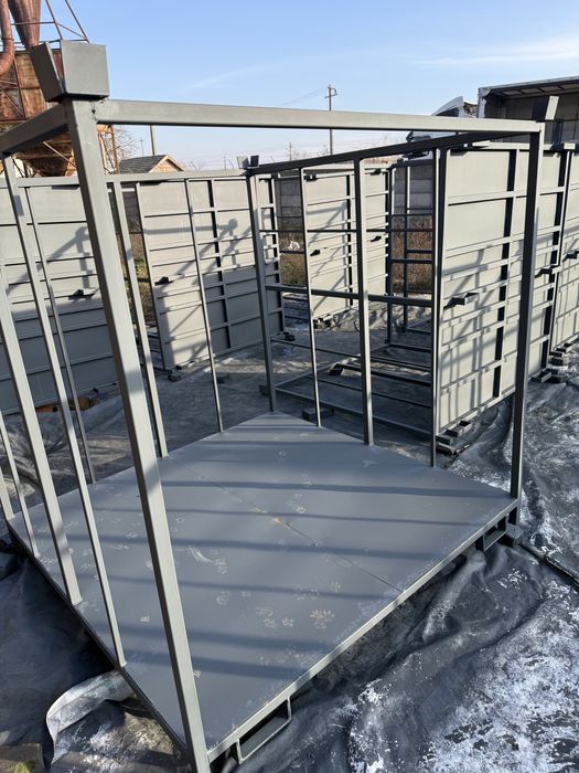 Boxpaleti metalici ieftini industriali cu tabla