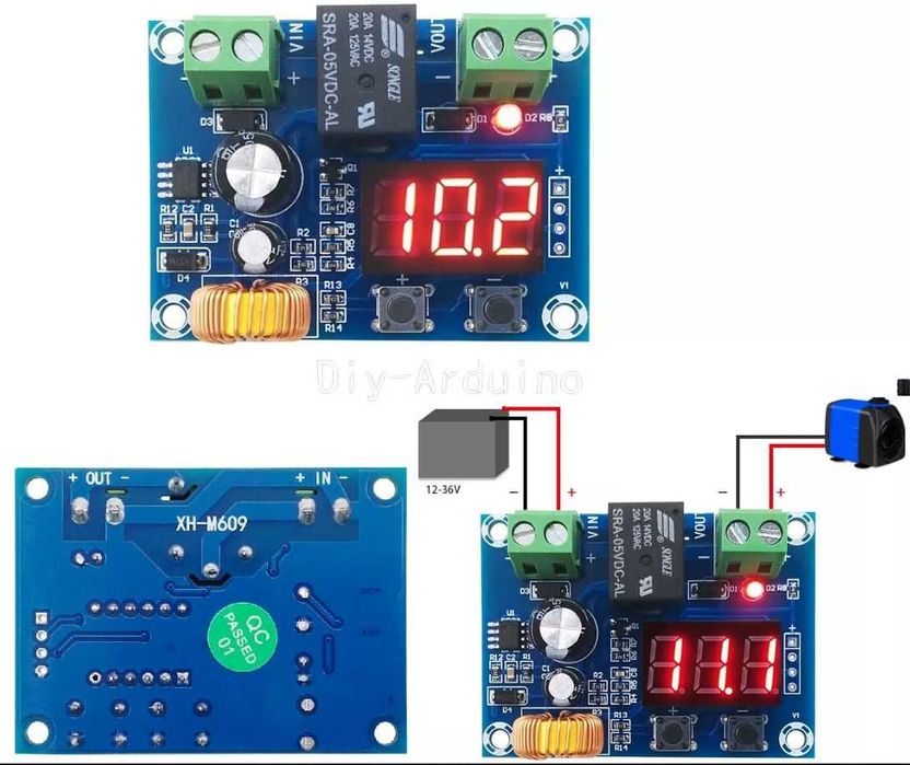 Modul protectie descarcare acumulator auto 12 24 36V auto cutoff