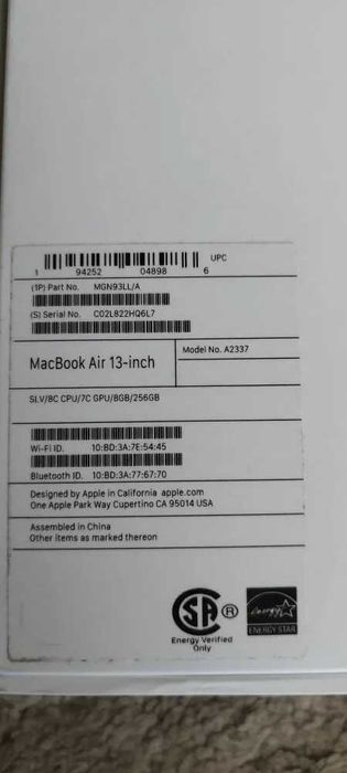Ноутбук Apple MacBook Air 13