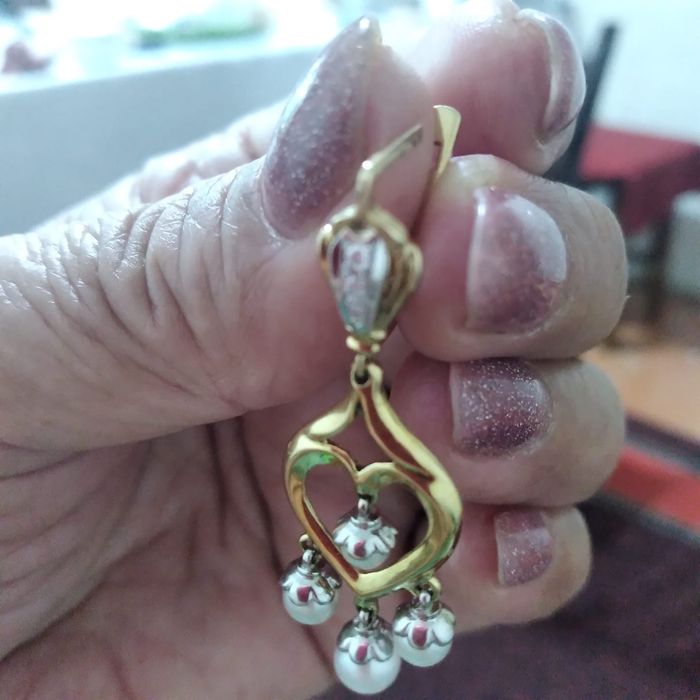 серьги золотые с бриллиантом 11,5гр