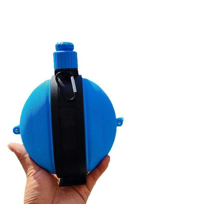 Sticla de Apa Pliabila din Silicon fara BPA, cu Busola si Carabina