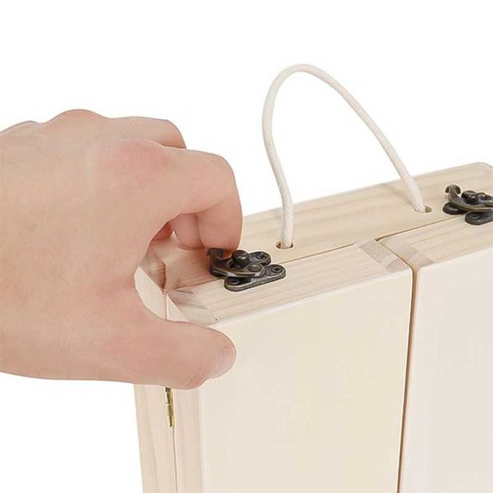 Кутия с инструменти, дървена играчка с много инструменти и с отделения