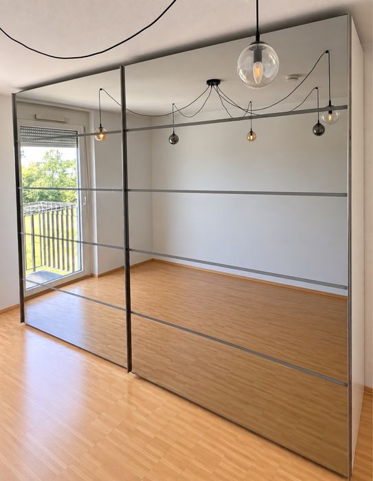 Dressing/Dulap 320/240/70 cm 2 usi culisante oglinda cu lumini NOLTE