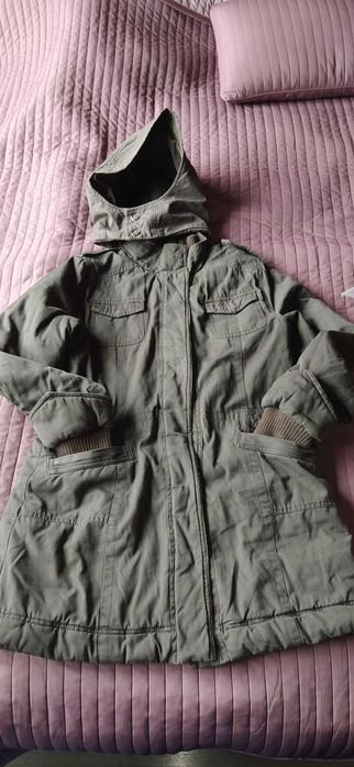 Дънкова ватирана шуба