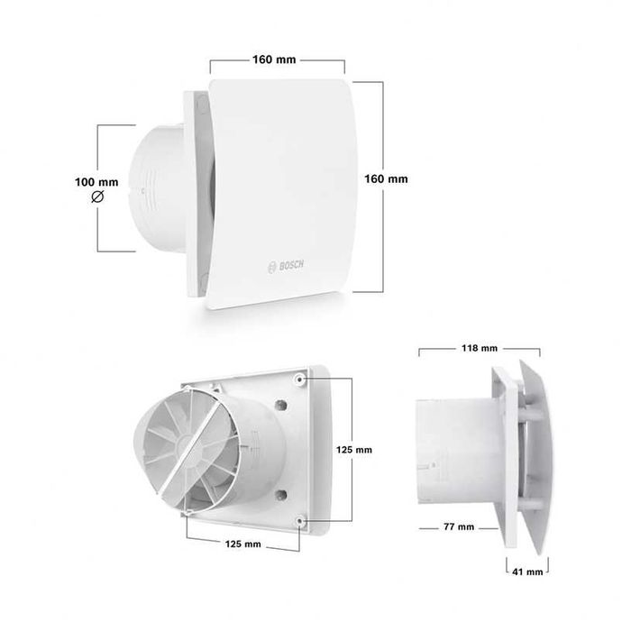 Вентилатор за баня Bosch 1500 W 100