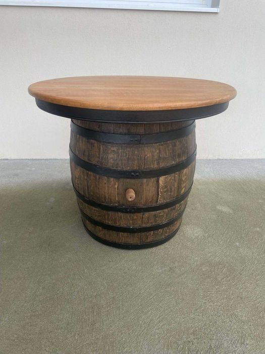 Masa din butoi de lemn decor rustic