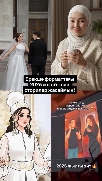 Тойға видео ( лав стори, гендер пати, еске алу, мерей той, 1 жас)