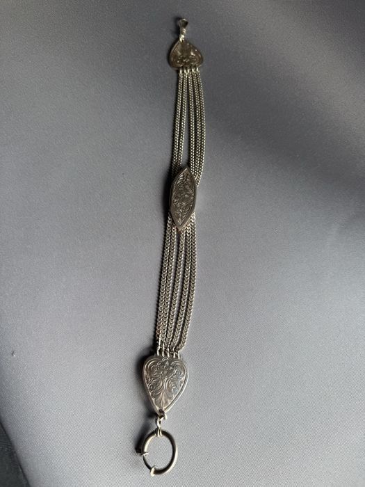 Lant din argint pentru ceas