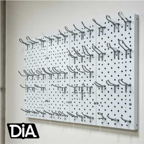 Teshilgan panel, перфопанель, do'konda ilgaklar uchun panel