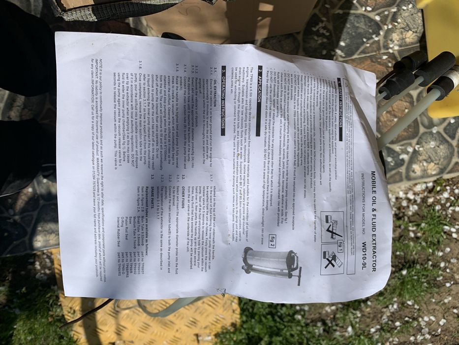 Vand pompa manuala pentru schimb ulei auto