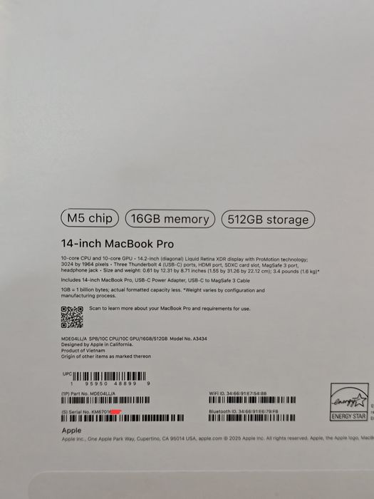 Macbook Air/Pro M1 M3 M4/M5