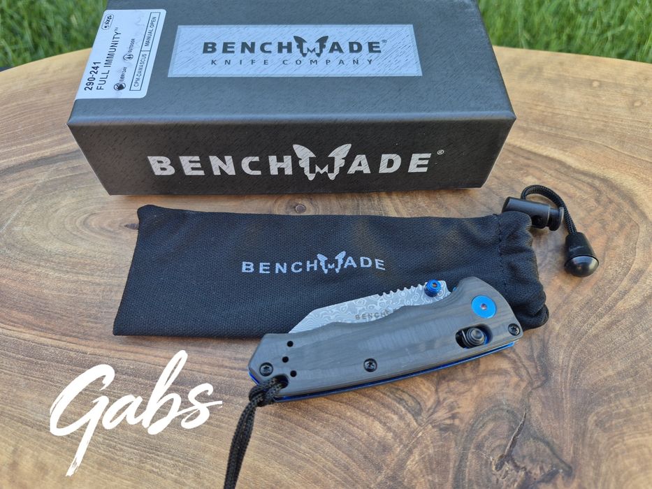 Сгъваем нож Benchmade Full Immunity 290-241 Gold Class,CPM Damaskus,Carbon