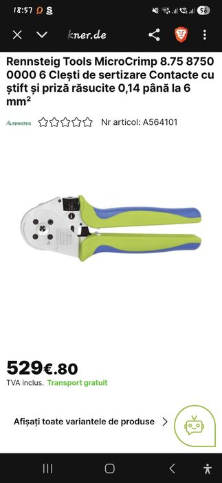 Clește pentru Sertizare Contacte Rennsteig Tools MicroCrimp