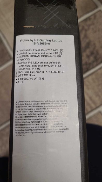 Laptop  Hp victus cu procesor ultra 7-240H , rtx 5060 , 24 gb ram