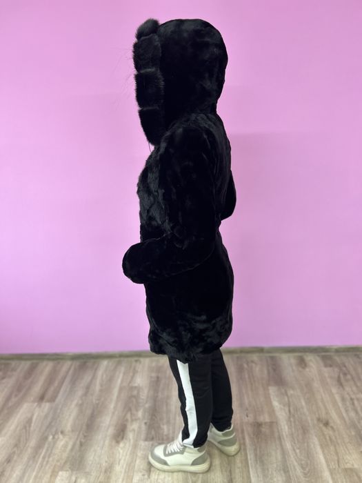 Шуба мутон с норкой